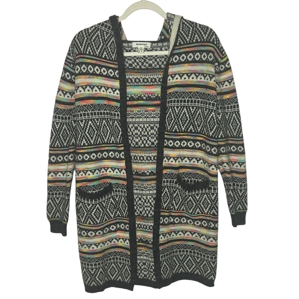 Monteau Multicolor Patterned Sweater - Picture 3 of 12